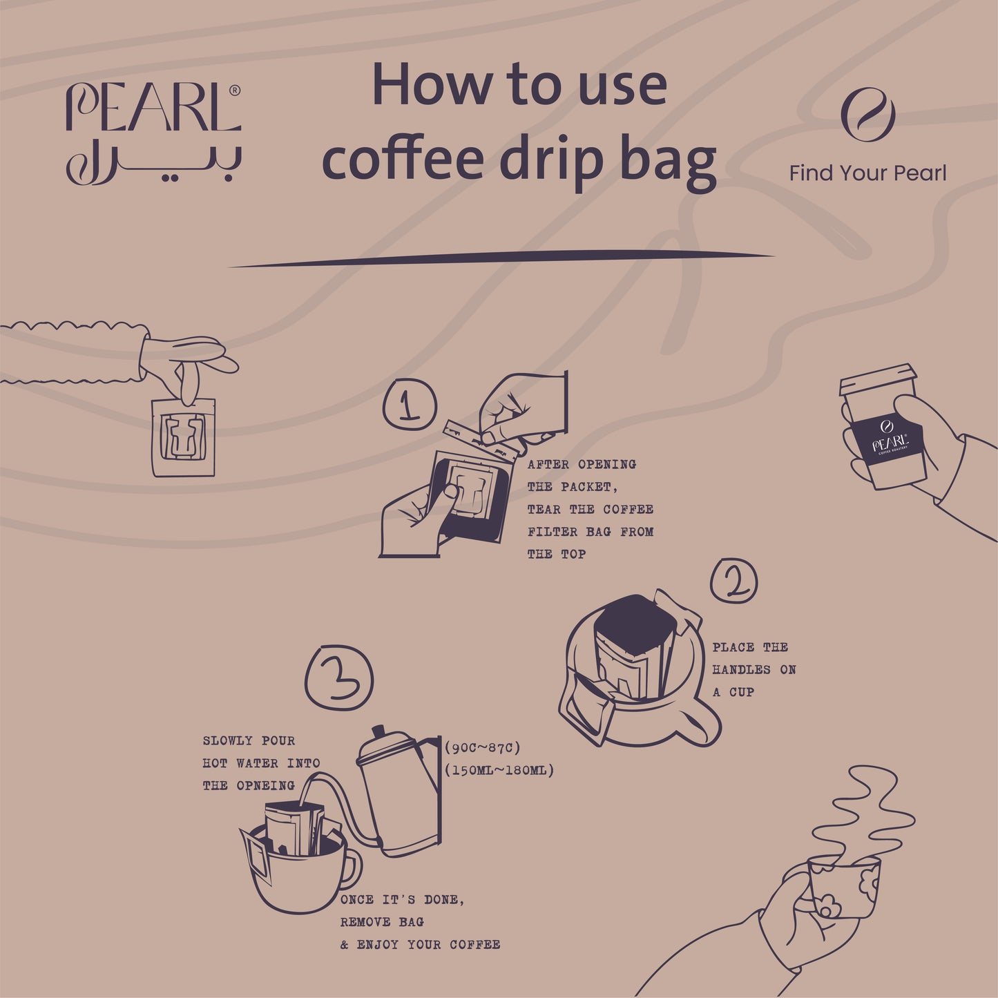 Coffee drip bags بوكس 10 أظرف قهوة مختصه